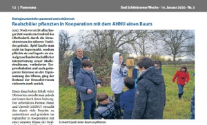 Realschüler pflanzen Baum