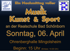 „Nachmittag voller Musik, Kunst &amp; Sport“ an der Realschule Bad Schönborn